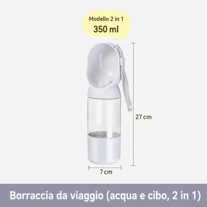 Borraccia con scompartimento porta cibo