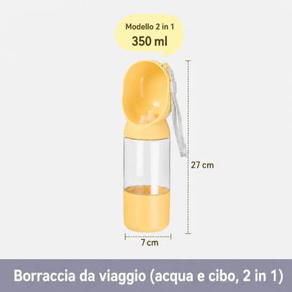 Borraccia con scompartimento porta cibo